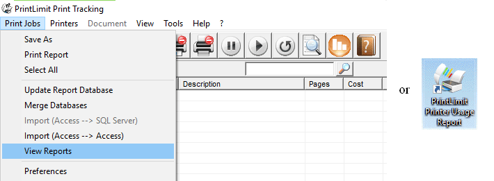 client billing enter client code to track printing printlimit job tracking database