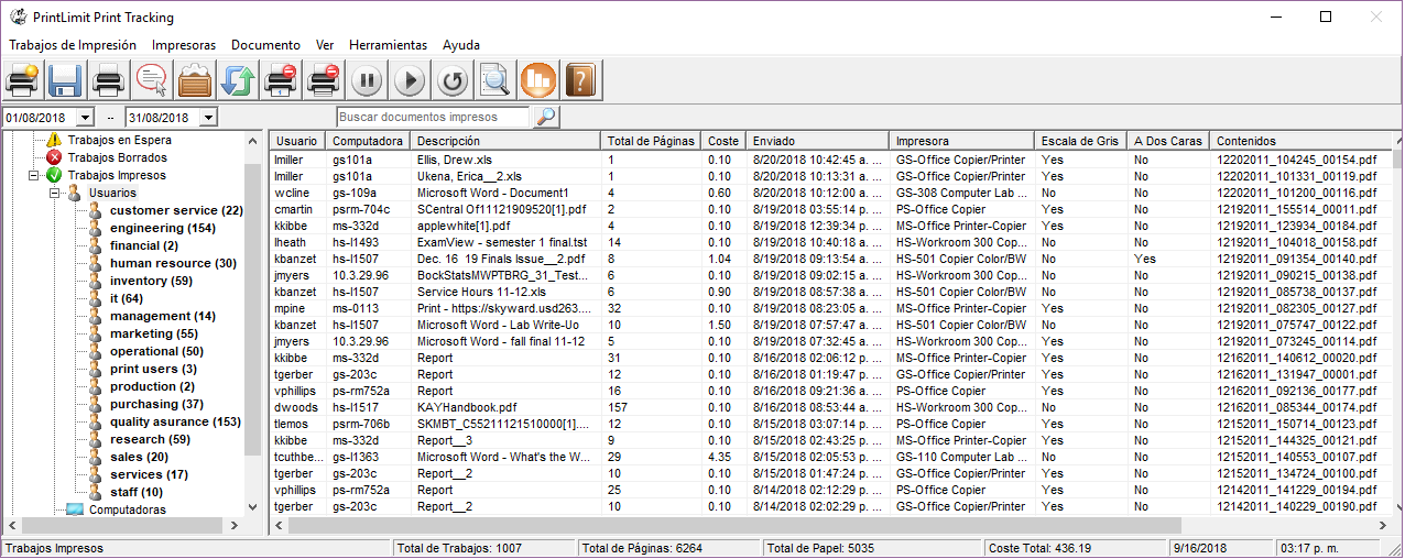 registrar impresiones